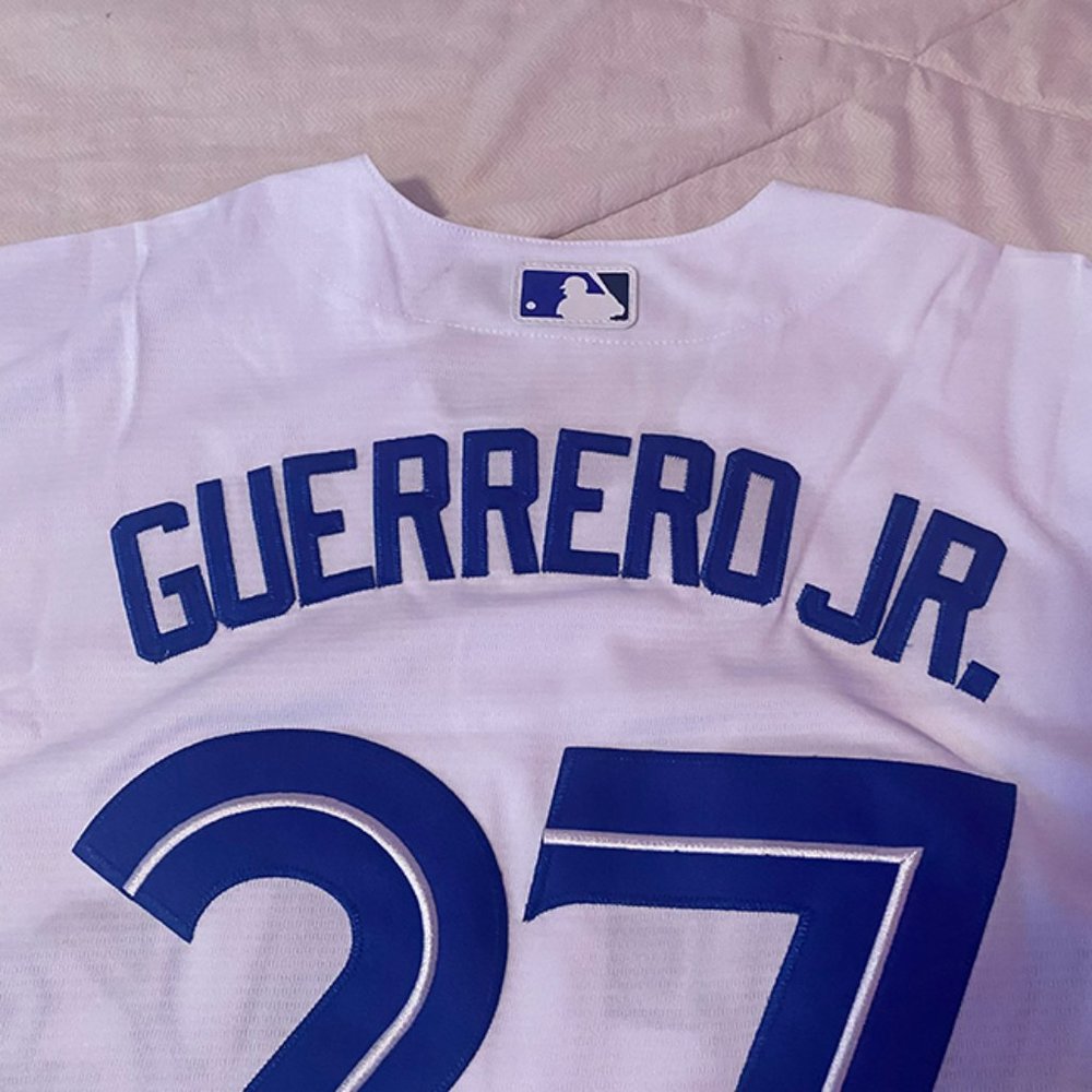 Vladimir Guerrero Jr Baseball Jersey 27# Toronto Blue Jays Jersey Nike MLB White - Picture 10 of 11